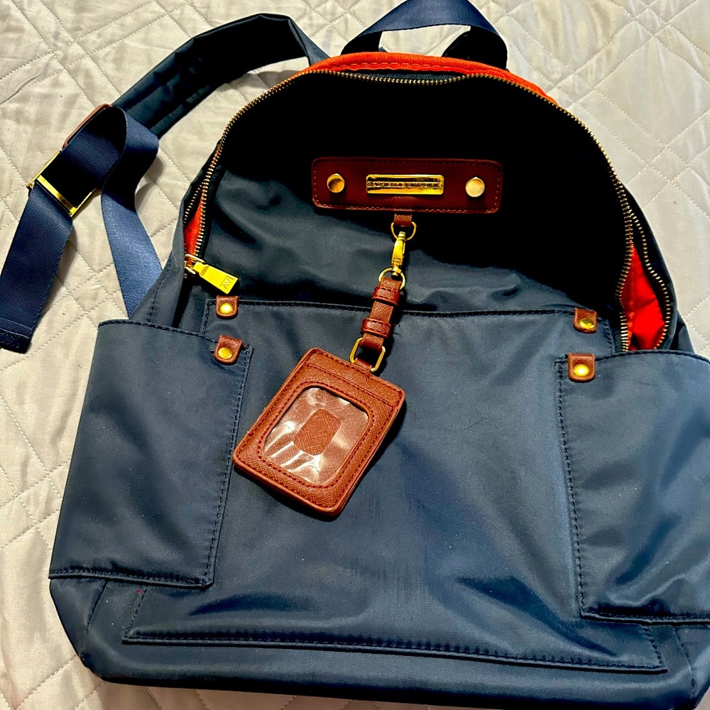 Navy blue backpack, like new.